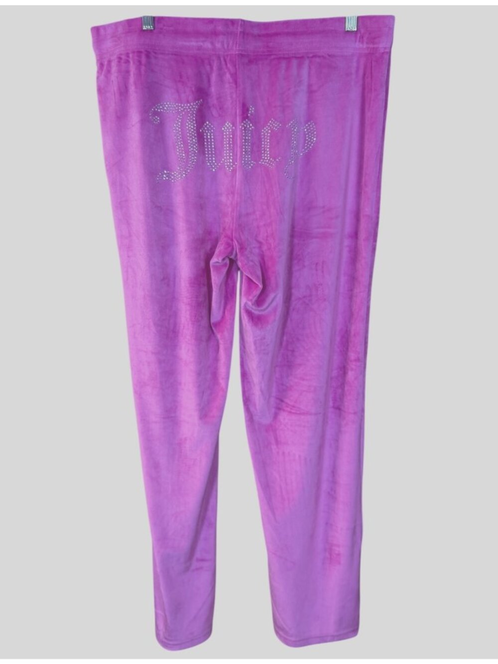 Juicy Couture Hot Pink Velour Bling  JUICY Lounge Pants Drawstring Waist XL NWOT